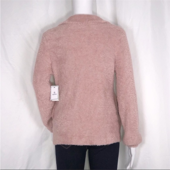 Susina Pink Adobe Soft Teddy Fleece Collared Button Down Cardigan Sweater SzXS - Picture 6 of 16